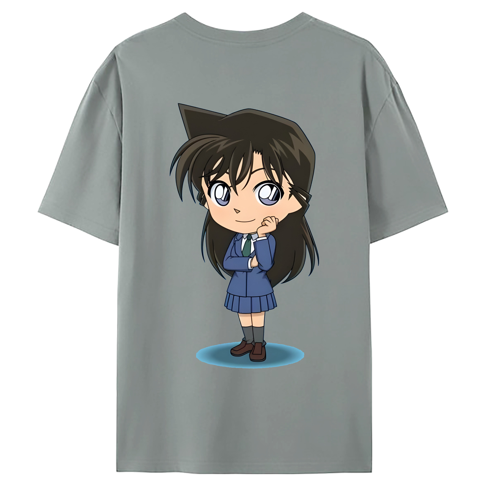 （画像用） 名探偵コナン 毛利 蘭 もうり らん、モーリ ラン Detective Conan Rachel Moore 綿100％ メンズ半袖Tシャツ（バックプリント） 通気性
